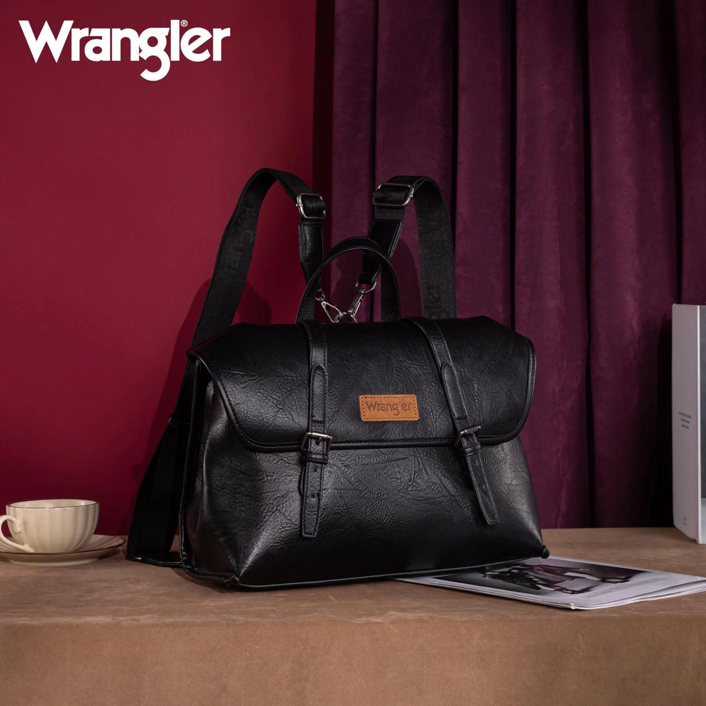 Wrangler Top Handle Carry Satchel/Laptop Bag/Backpack/Crossbody