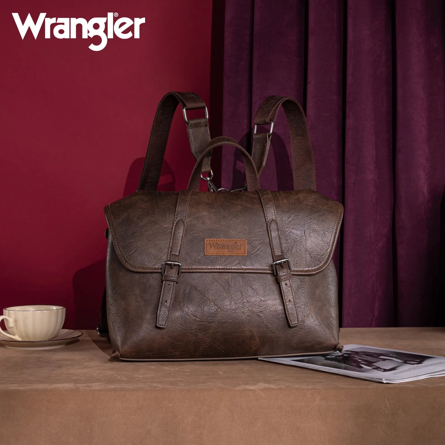 Wrangler Top Handle Carry Satchel/Laptop Bag/Backpack/Crossbody