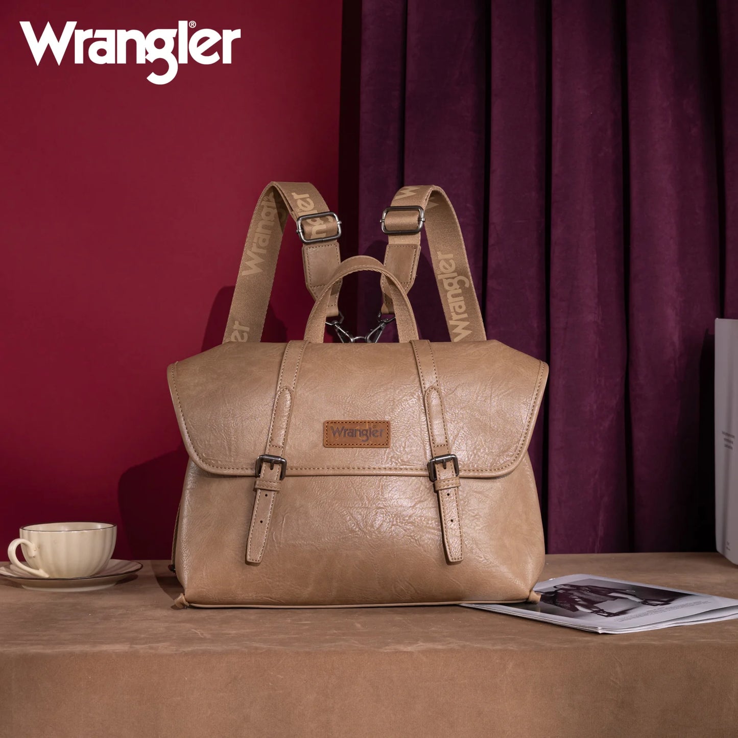 Wrangler Top Handle Carry Satchel/Laptop Bag/Backpack/Crossbody